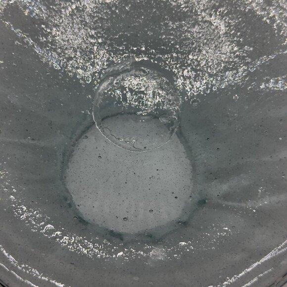 Vtg Mexican Hand Blown Glass Decanter Mercury  Sphere Stopper RARE Cone Shape - Picture 4 of 11